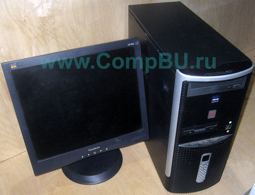 Комплект: одноядерный компьютер Intel Pentium-4 с 1Гб памяти и 17 дюймовый ЖК монитор (Измайлово)